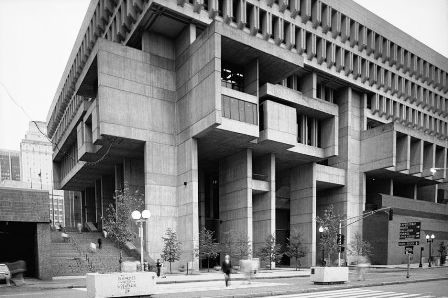 Photo: Boston City Hall, completed in 1968, was constructed largely of concrete.
